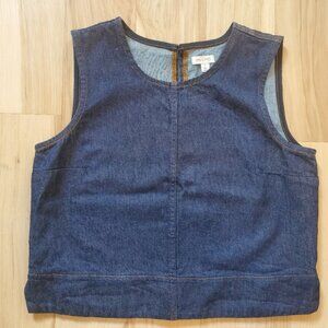 Pilcro Anthropologie Denim Crop Vest Top